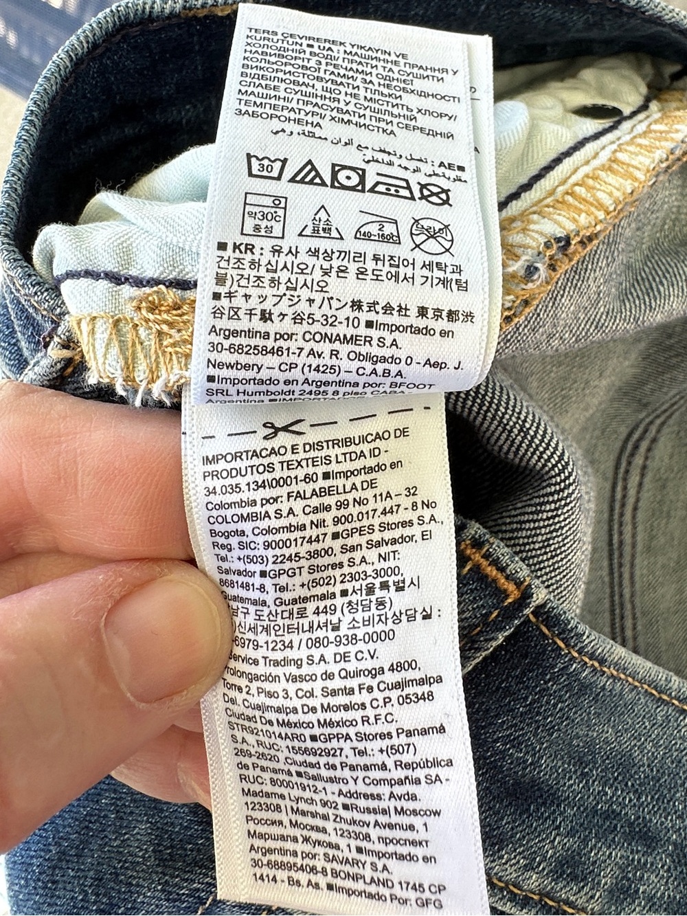 GAP Girlfriend mid rise dark indigo Blue Straight Jeans size 0/25 - Picture 10 of 12